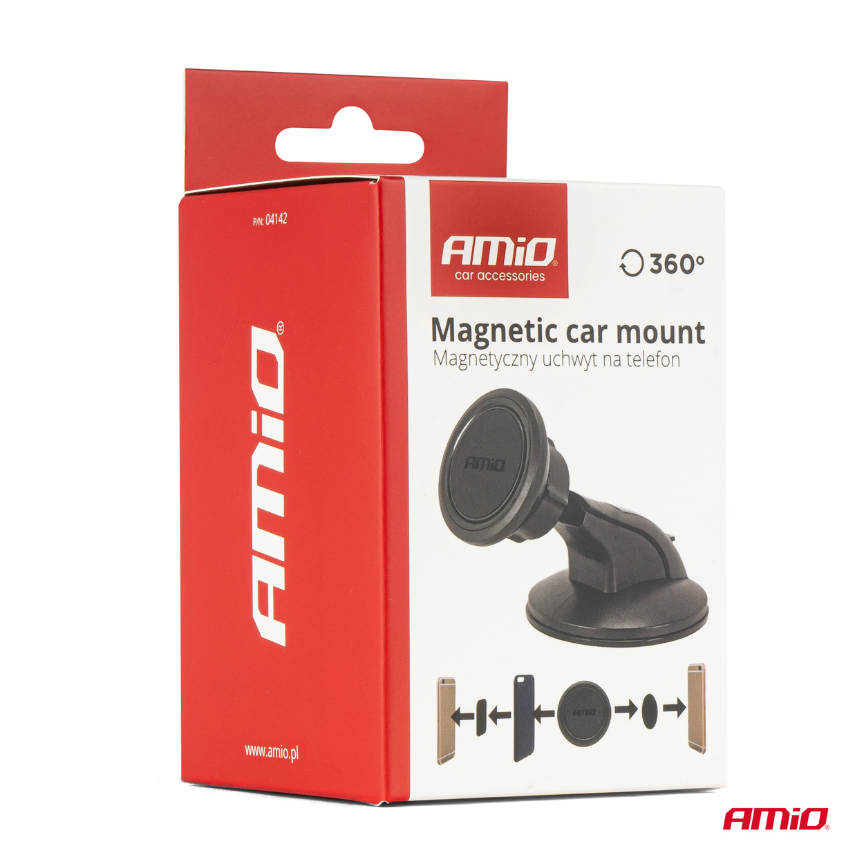 Magnetický držiak telefónu na čelné sklo AMiO-04142