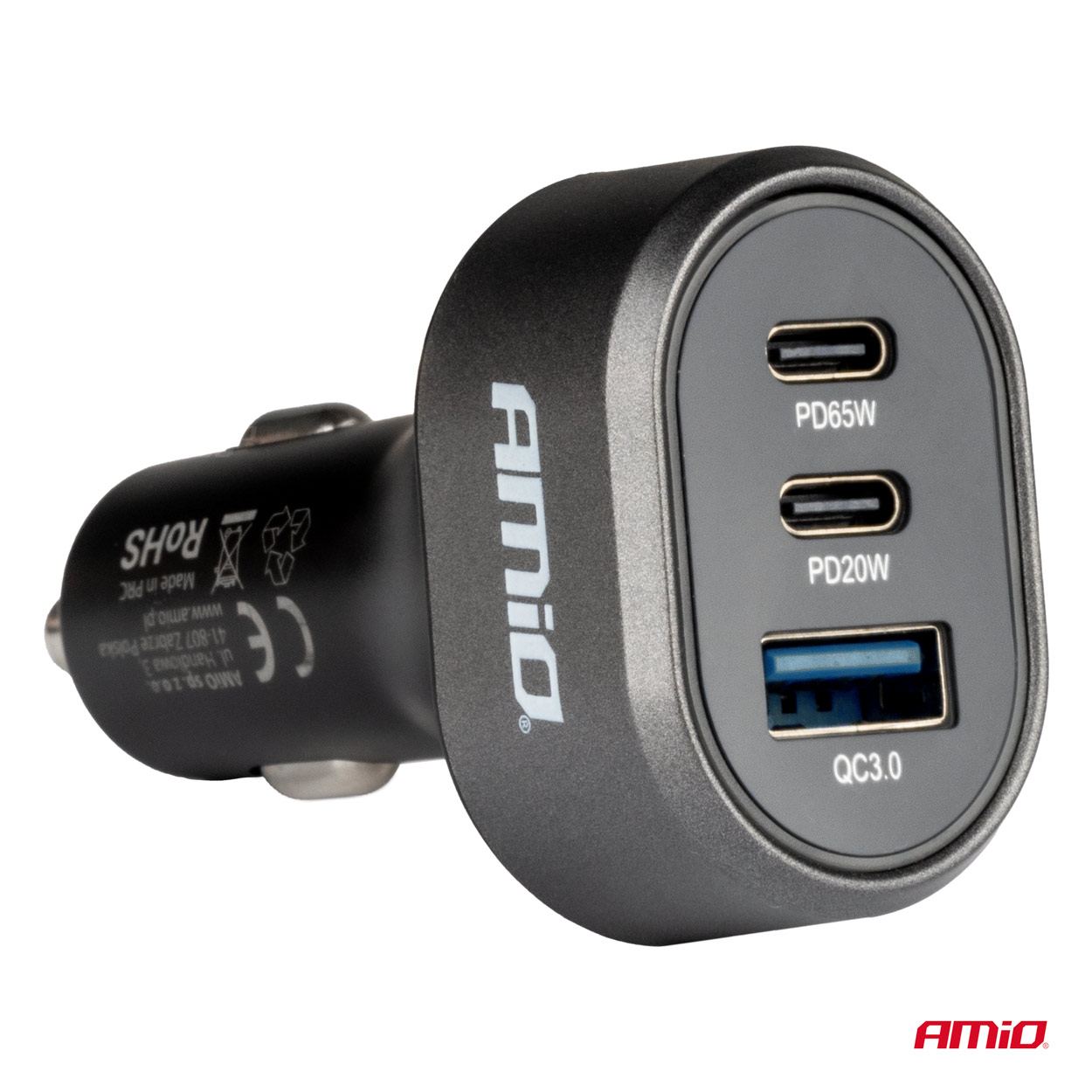 Rýchla autonabíjačka 3.0 PD65W PD20W AMiO-04177