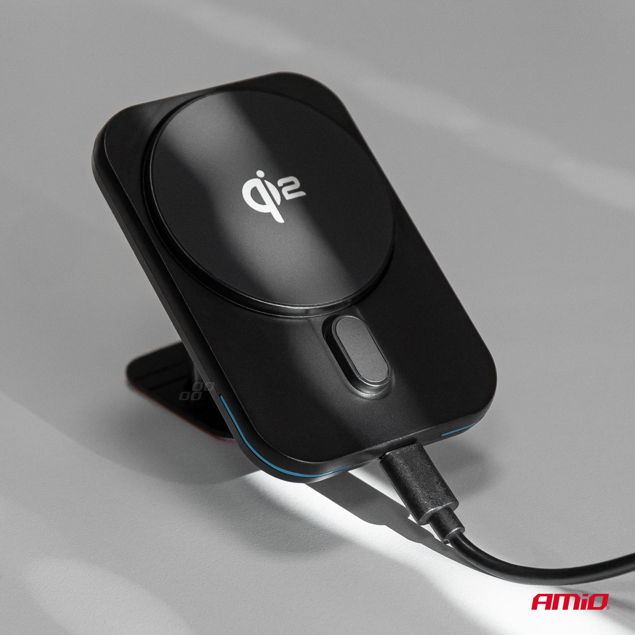 Držiak magnetický s rýchlonabíjačkou do auta Qi2 15W AMiO-04180