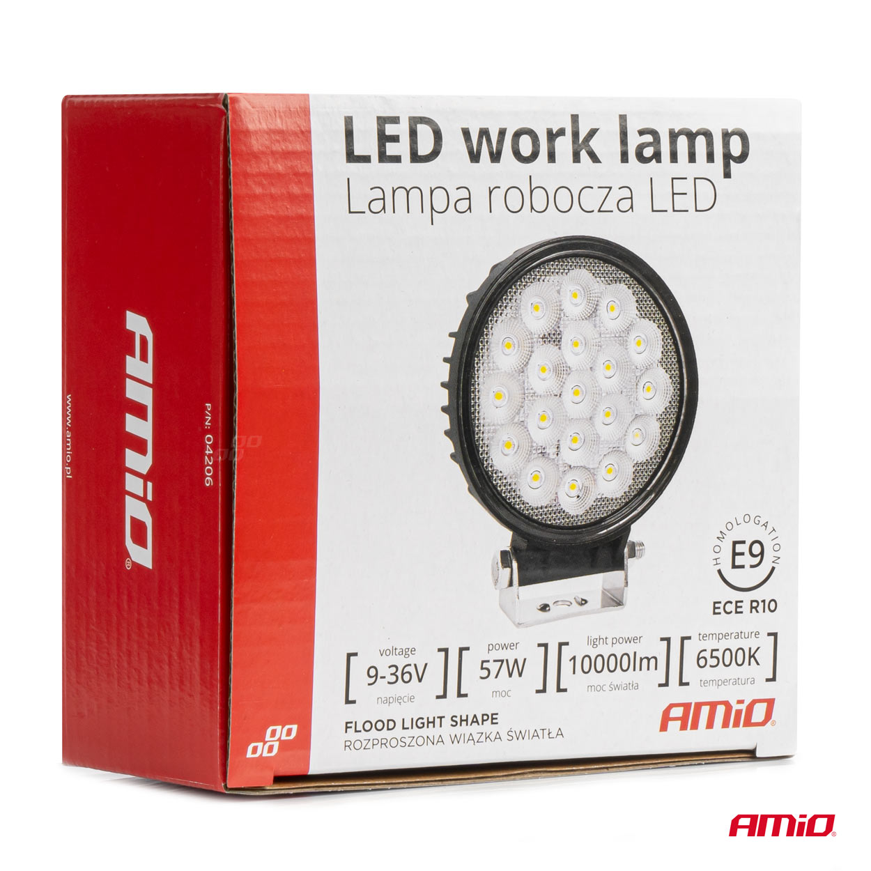 Pracovné LED svetlo AWL65 57W 6500K 10000lm 9-36V AMiO-04206