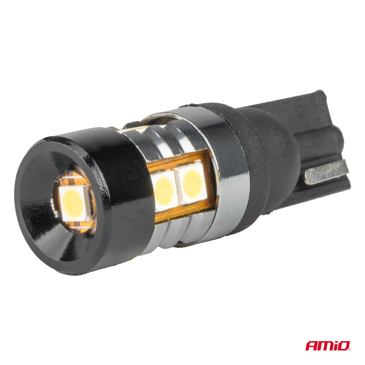 LED žiarovky CANBUS T10 W5W 9 SMD 3030 Biela 12V 24V AMiO-04241