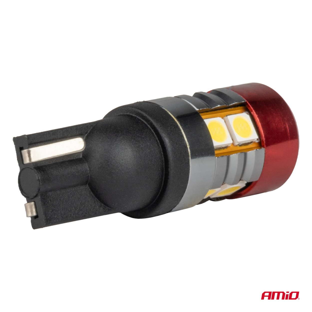 LED žiarovky CANBUS T10 W5W 9 SMD 3030 Bielé 12V 24V AMiO-04242