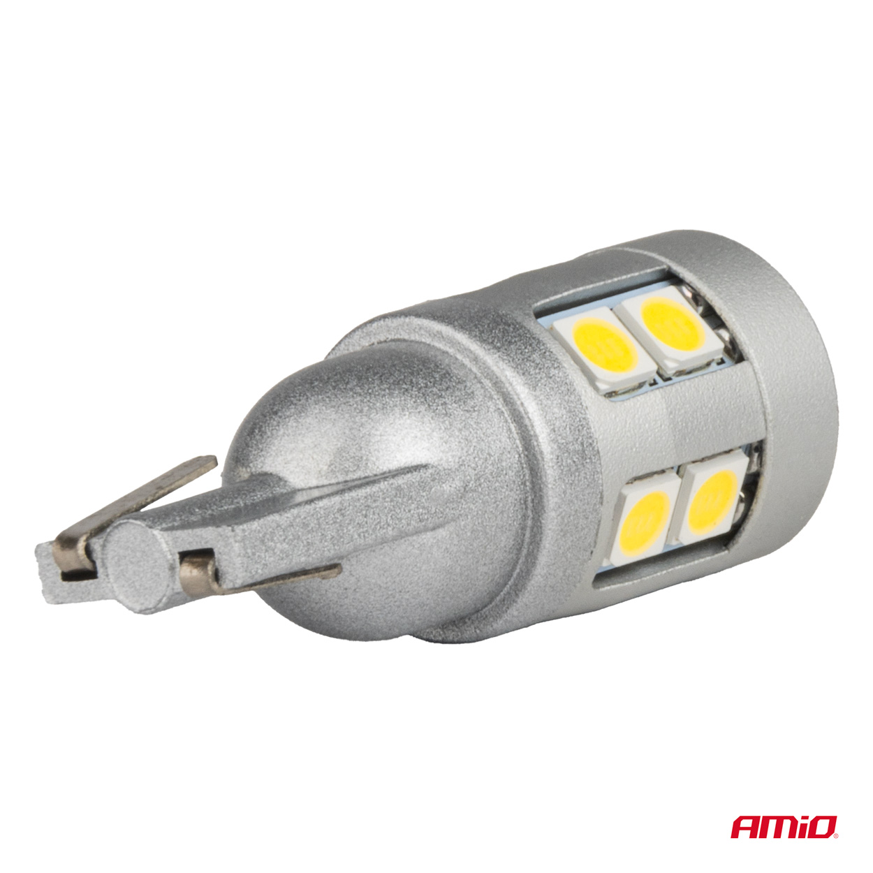 LED žiarovky CANBUS T10 W5W 12 SMD 3030 Biela 12V 24V AMiO-04243