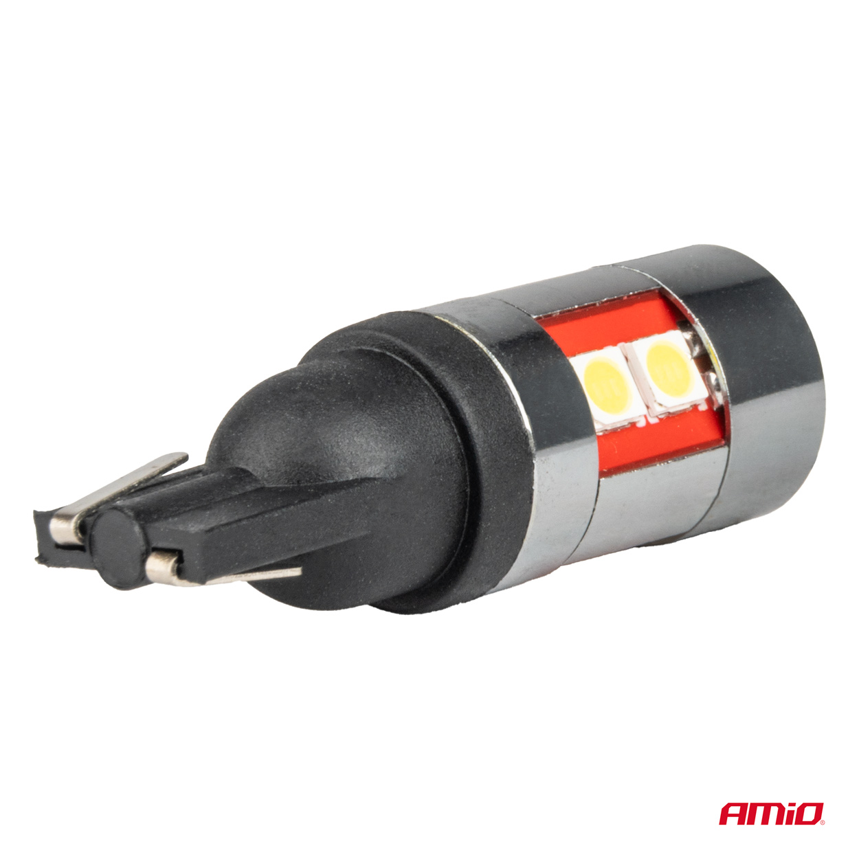 LED žiarovky CANBUS T10 W5W 9 SMD 3030 Biela 12V 24V 36V 48V AMiO-04244