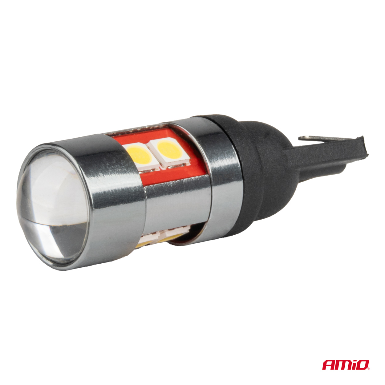 LED žiarovky CANBUS T10 W5W 9 SMD 3030 Biela 12V 24V 36V 48V AMiO-04244