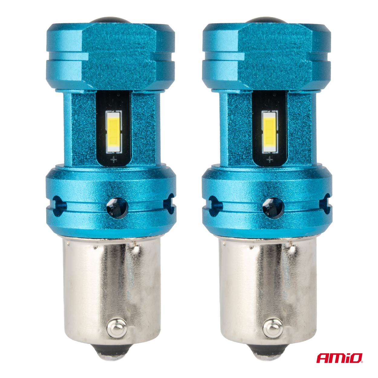 CANBUS LED žiarovky 1156 BA15S P21W R10W R5W 4SMD 1860 Biele 12V 24V AMiO-04252