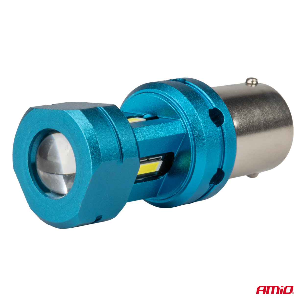 CANBUS LED žiarovky 1156 BA15S P21W R10W R5W 4SMD 1860 Biele 12V 24V AMiO-04252