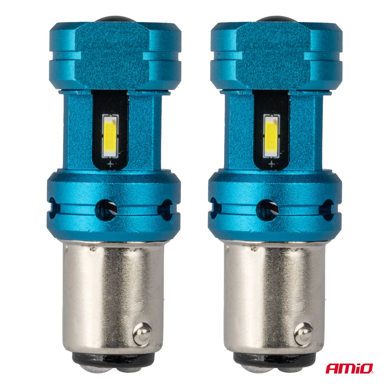 LED žiarovky CANBUS 1157 BAY15D P21/5W 4SMD 1860 Biele 12V 24V AMiO-04253