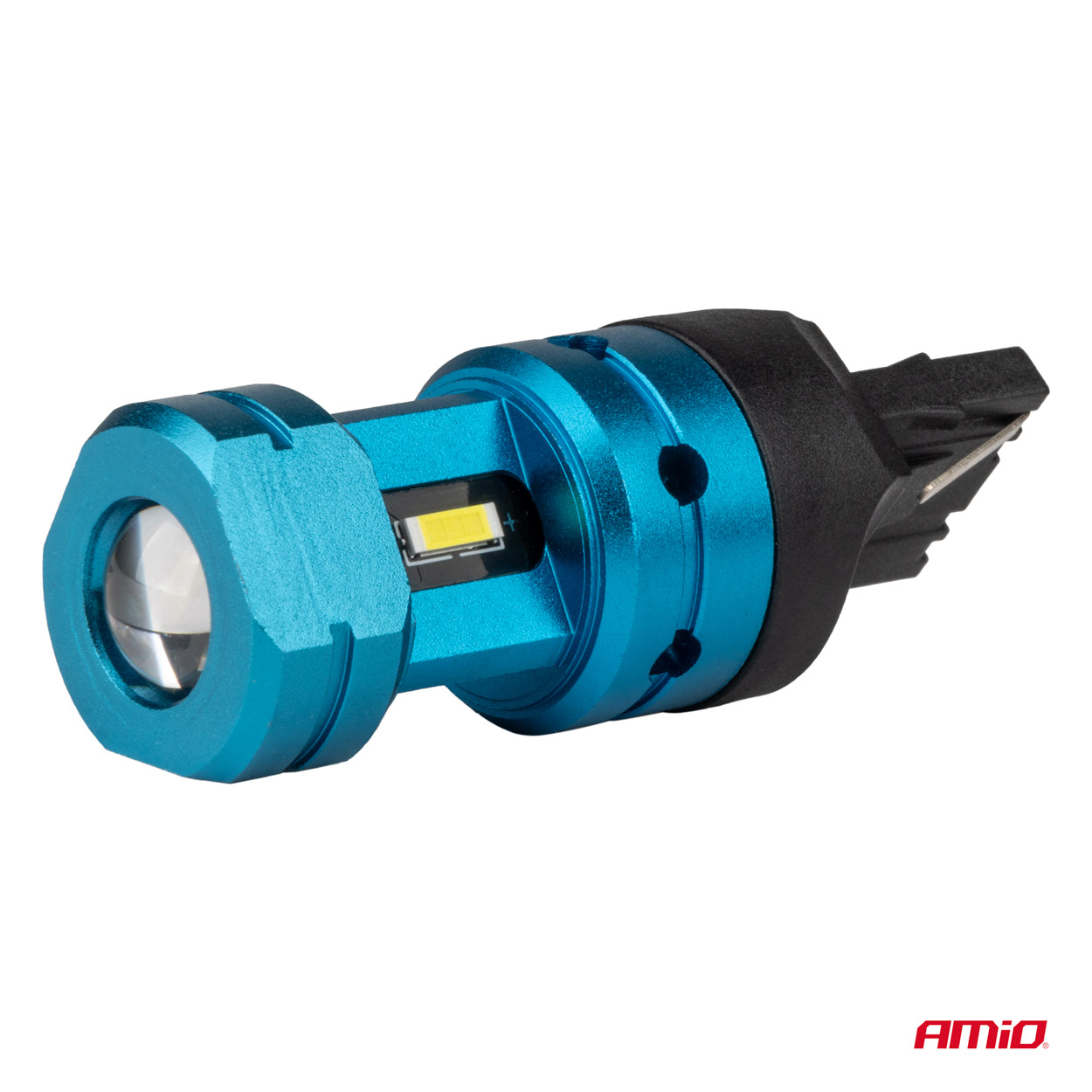 LED žiarovky CANBUS T20 7440 W21W 4SMD 1860 White 12V 24V AMiO-04254