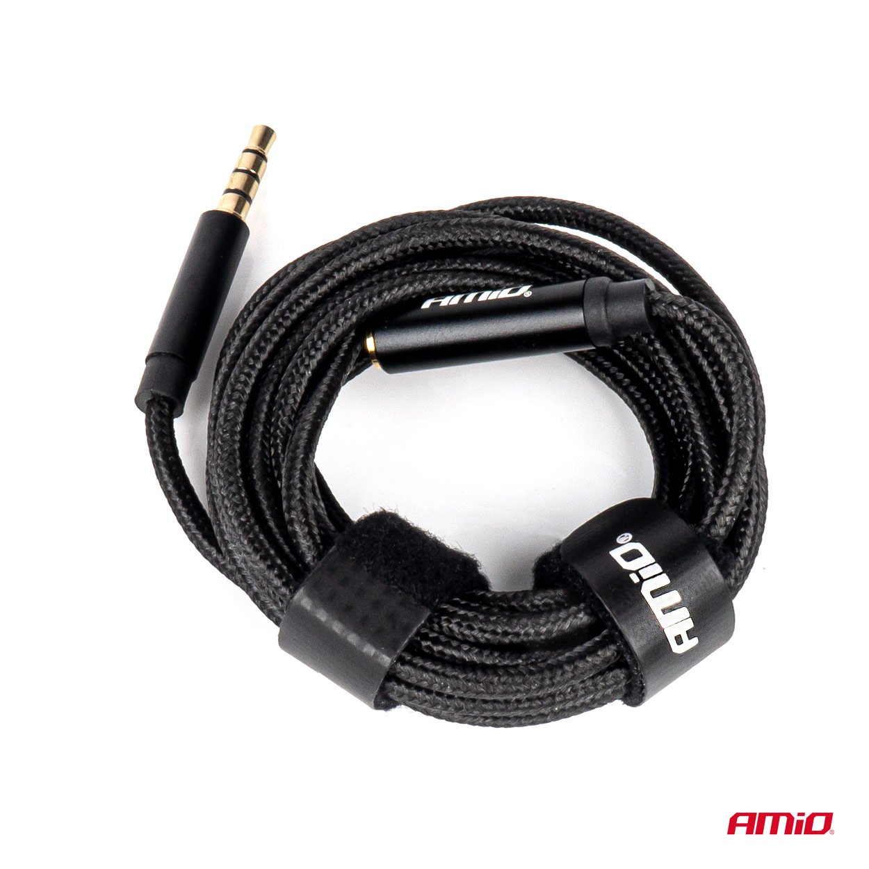 Predlžovací kábel AUX Mini Jack 3,5 mm samec na 3,5 mm samica 2 m AMiO-04296