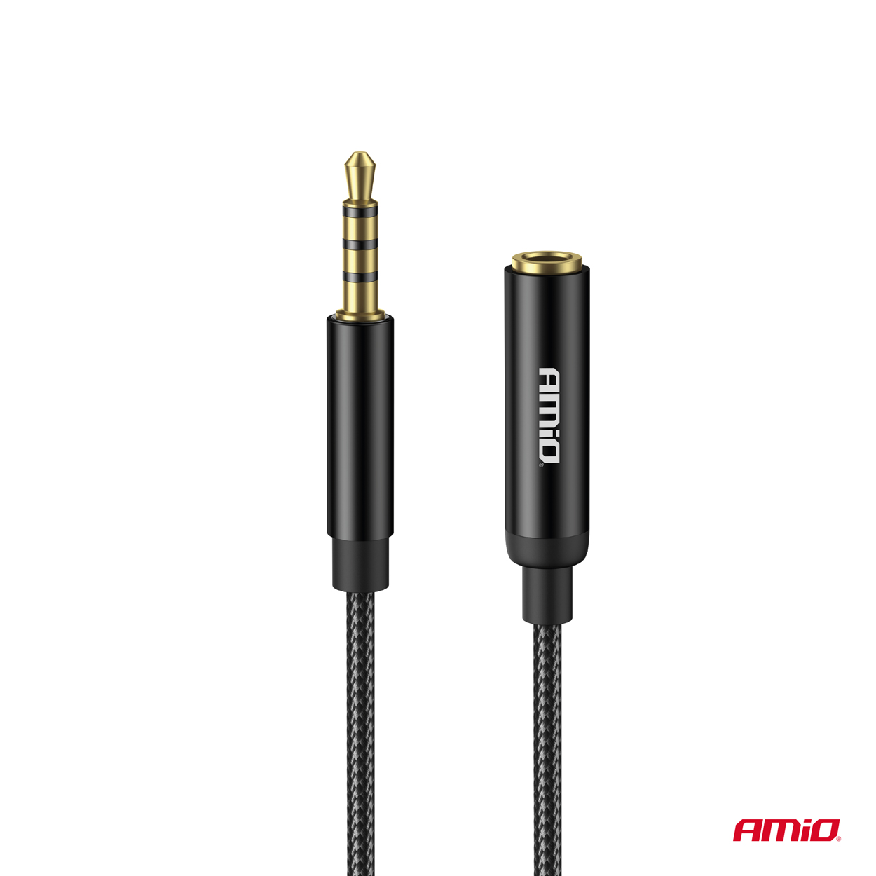 Predlžovací kábel AUX Mini Jack 3,5 mm samec na 3,5 mm samica 2 m AMiO-04296