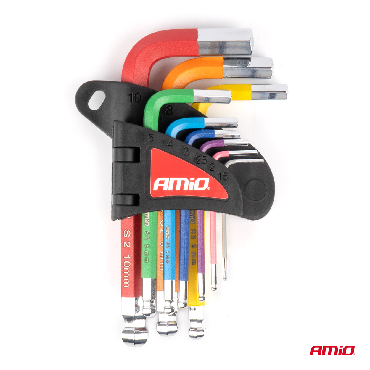 Imbusové HEX kľúče s guľôčkou z S2 ocele 9 ks