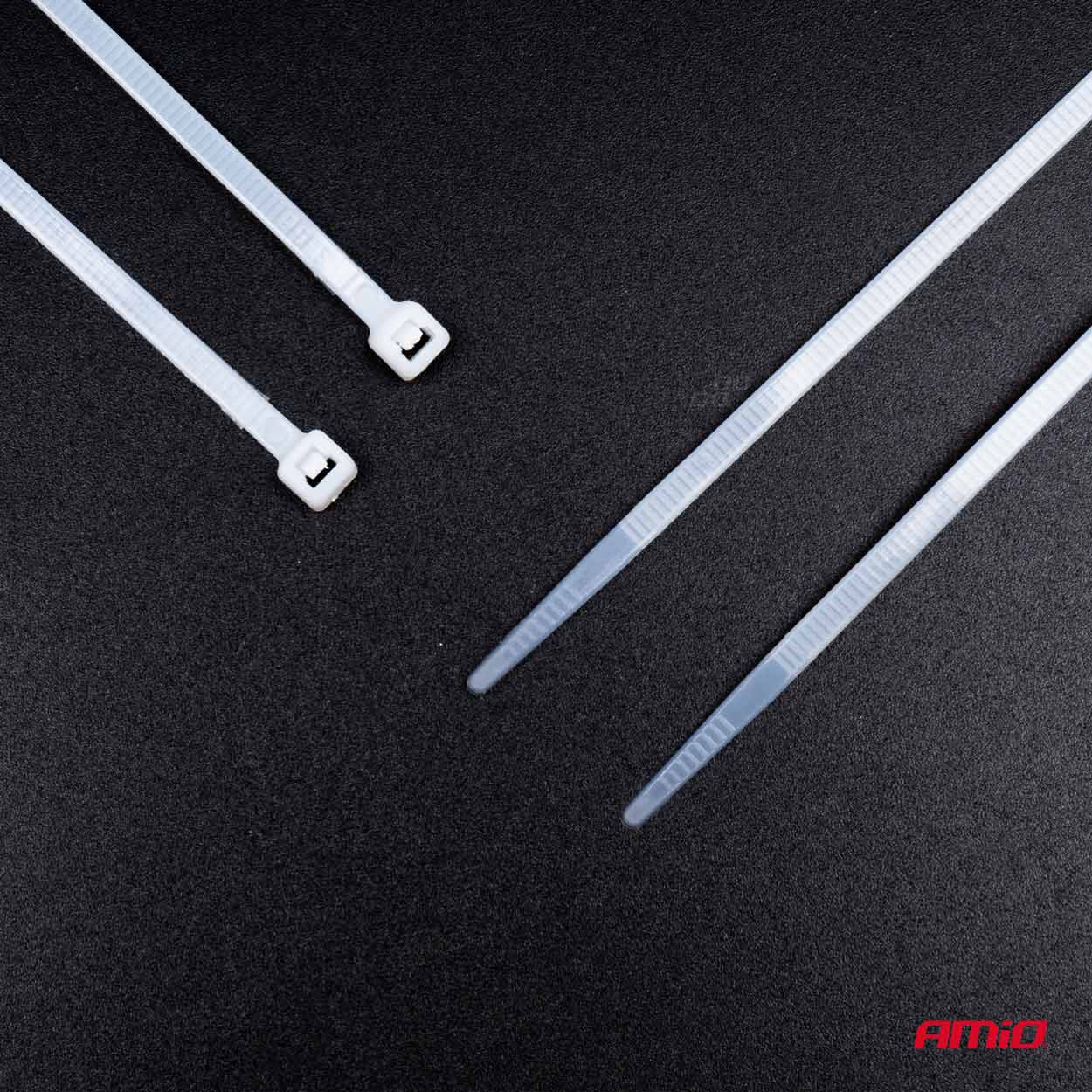 Upínacie pásky biele 3,6 × 300 mm 100 ks