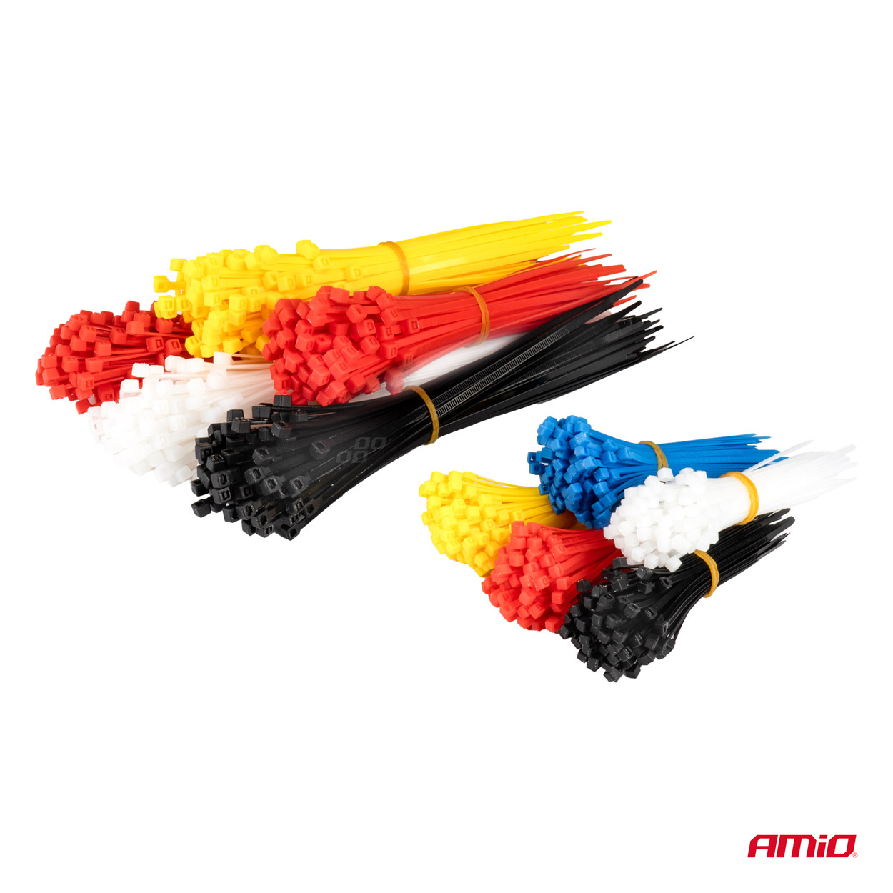 Plastové sťahovacie pásky viacfarebné, 1000ks