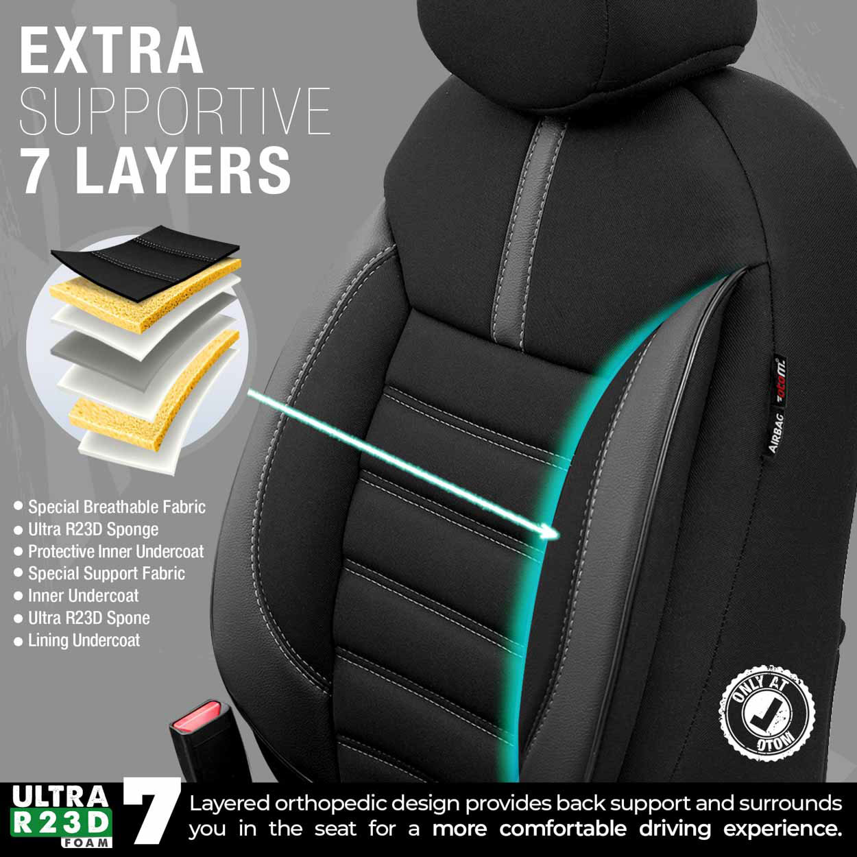 Autopoťahy OTOM LIMITED 102 BLACK/GREY 3-ZIP