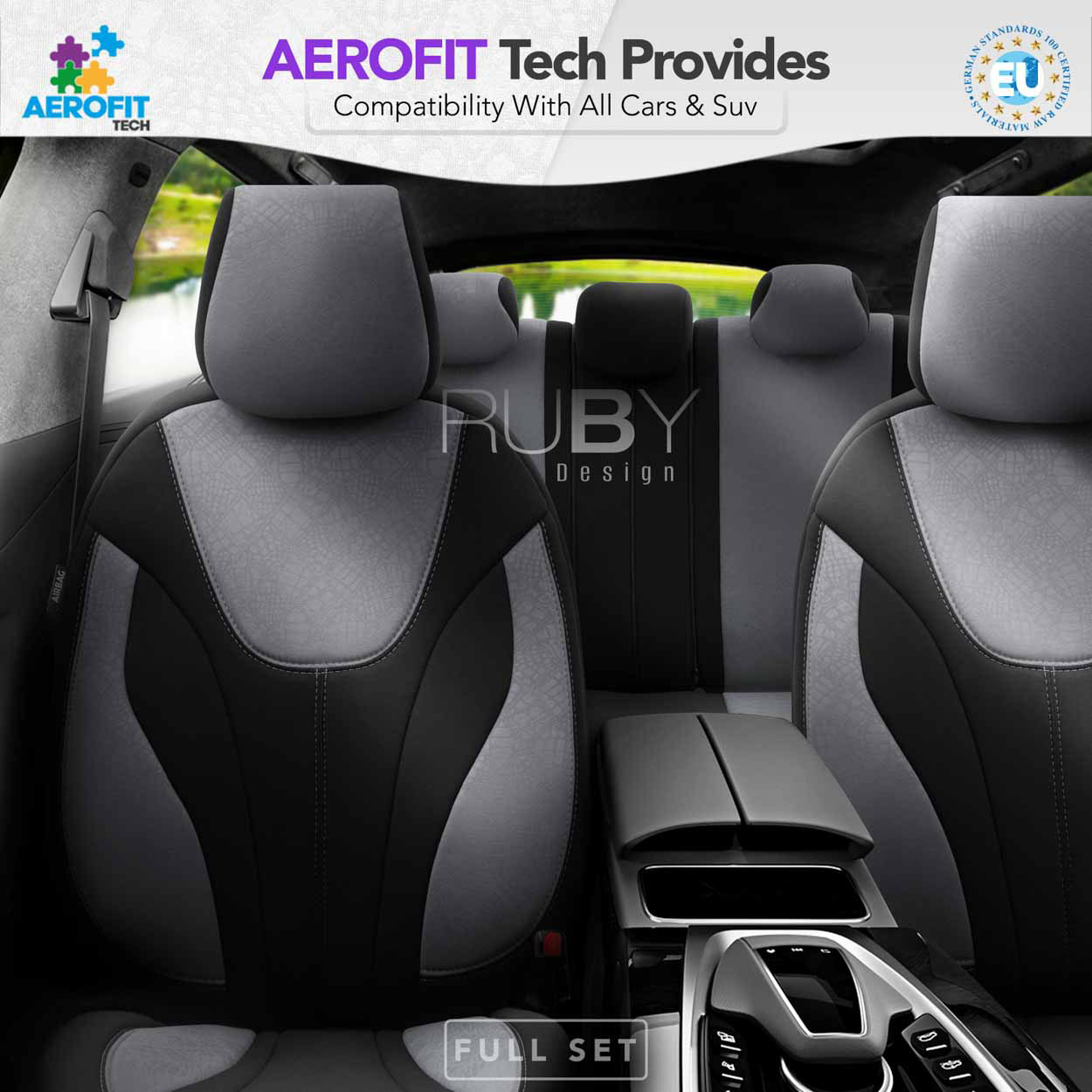 Autopoťahy OTOM RUBY 1202 GREY/BLACK 3-ZIP