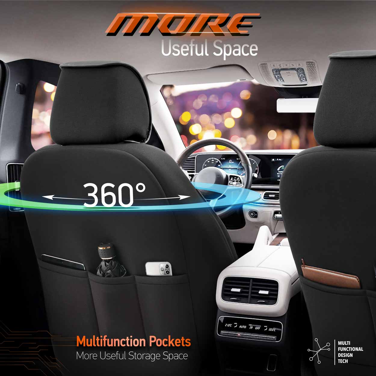 Autopoťahy OTOM HORIZON 1805 ORANGE 3-ZIP