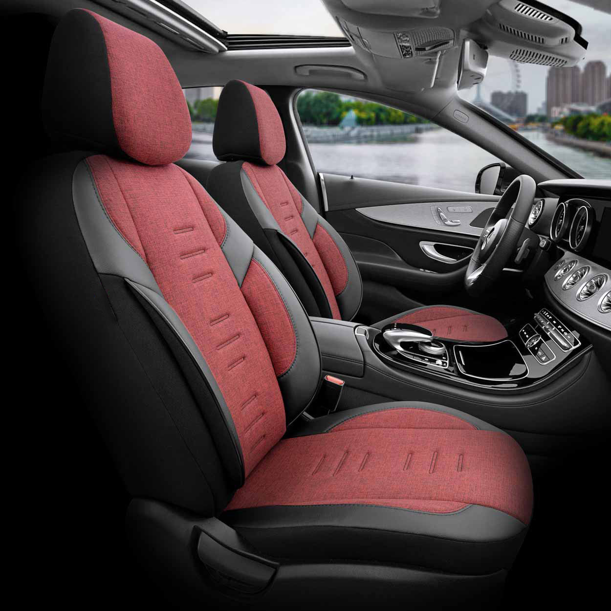 Autopoťahy OTOM THRONE 103 RED 3-ZIP