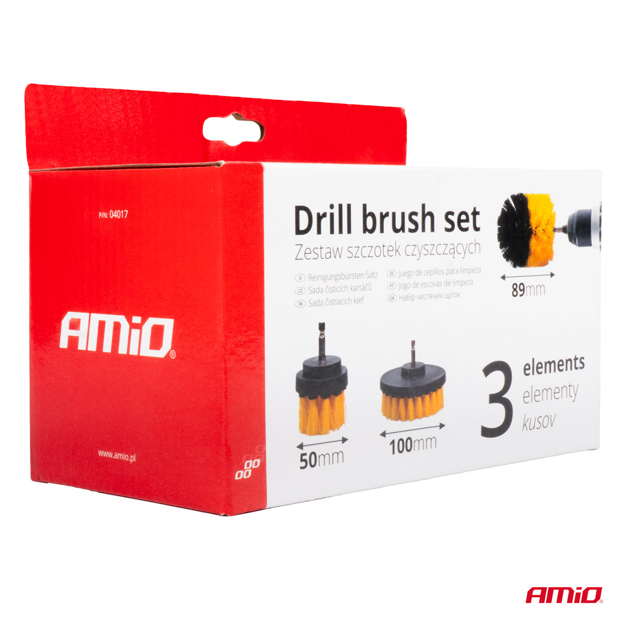 Sada čistiacich kief na vŕtačku 3ks. AMiO-04017