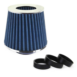 Kužeľový vzduchový filter + 3 adaptéry modrý
