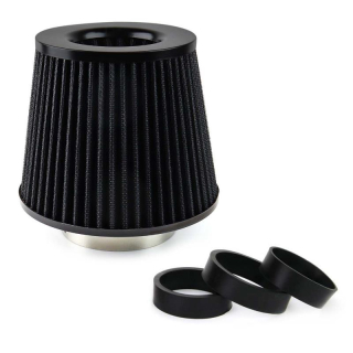 Kužeľový vzduchový filter + 3 adaptéry čierny