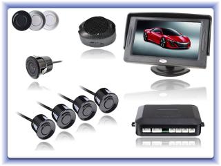 Parkovací asistent s kamerou HD-320 čierne, strieborné, biele