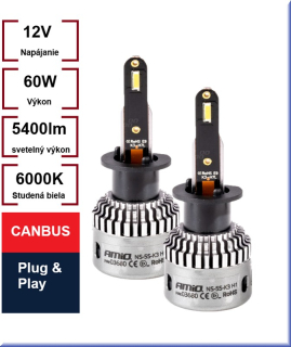 Led žiarovky H1 séria K3 Canbus