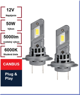 Led žiarovky H7 séria X5-WINGER Canbus