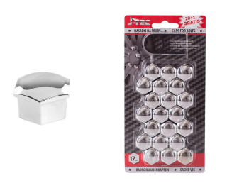 Sada krytiek pre skrutky kolies 17 mm - chrómové