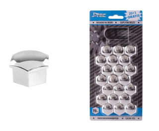 Sada krytiek pre skrutky kolies 19 mm - chrómové