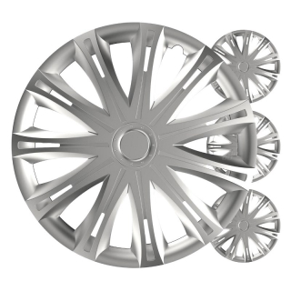 Puklice na kolesá 4ks sada Spark strieborná 13" COLOR BOX