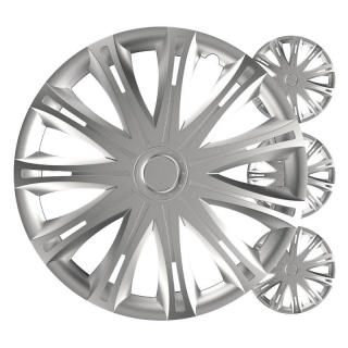 Puklice na kolesá 4ks sada Spark strieborná 14" COLOR BOX