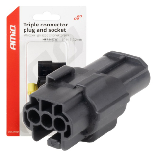 Sada elektrických konektorov vodotesných 3 PIN 2,2 mm