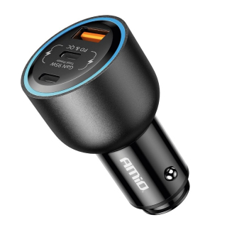 Nabíjačka do auta 2x USB C port + USB A port 12/24V 95W