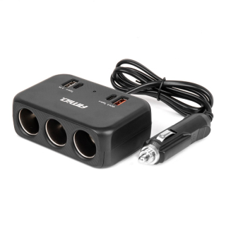 Predlžovacia zásuvkai 1x USB-A 1x USB-C QC4.0 12V 24V 120W 80cm
