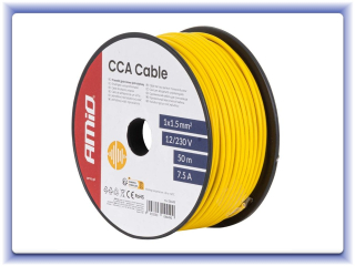 Jednožilový vodič k reproduktorom CCA 1x1.5mm2 50m 7.5A 12/230V