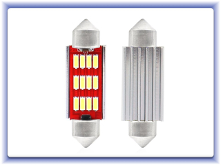 LED žiarovka Festoon 41mm Canbus 12smd 4014 White 12V/24V