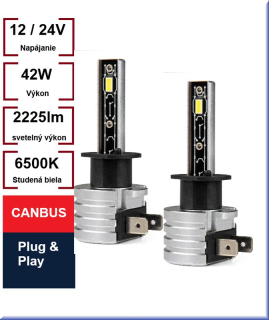 Led žiarovky H1 séria H-mini 12 / 24V