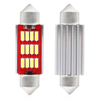 LED žiarovky CANBUS 4014 12SMD Festoon C5W C10W C3W 36mm White 12V/24V