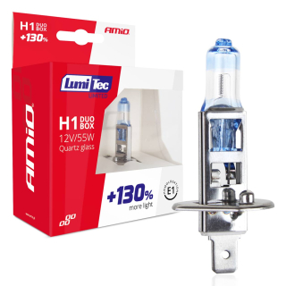 Halogénové žiarovky H1 12V 55W LumiTec LIMITED +130% DUO BOX (2ks)