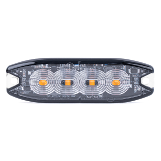 Výstražné osvetlenie oranžové 4x3W LED R65 R10 12/24V IP67