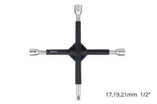 Pogumovaný krížový kľúč 17-19-21mm 1/2” AMiO-02402