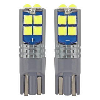 LED žiarovky CANBUS 10SMD 3030 T10 W5W White 12V/24V