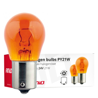 Halogénové žiarovký PY21W BAU15s 24V 21W AMBER 10ks