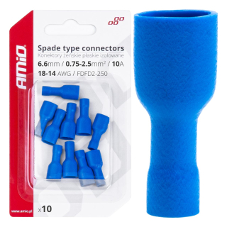 Elektrické konektory izolované – samica (násuvka) 6.6mm 0,75-2,5mm2 15A 10ks
