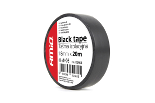 Izolačná páska, čierna 18mm x 20m (1 ks) AMiO-02464
